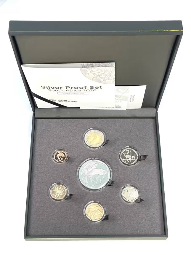 2026 South Africa Proof Coin Set with Silver 1oz Knysna Turaco in original mint box