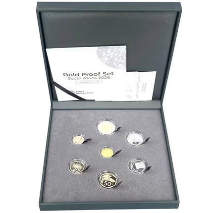 2026 South Africa Proof Coin Set with Gold Knysna Turaco in original mint box