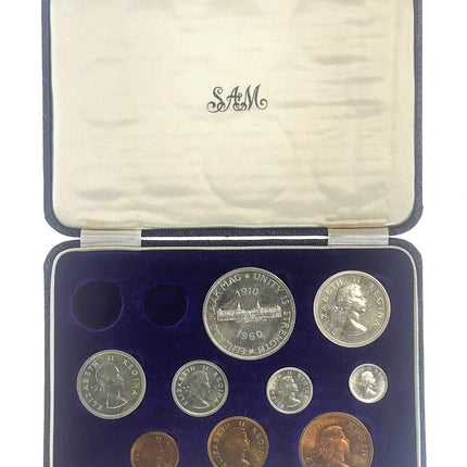 1960 South Africa Union Proof Coin Set in original mint box **Mintage ONLY 1860*
