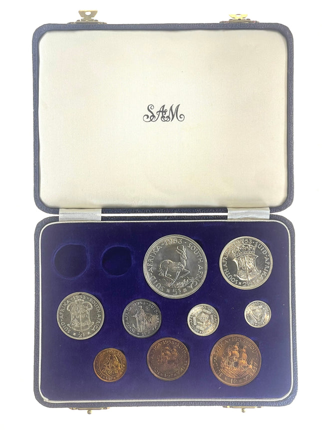 1953 South Africa Union Proof Coin Set in original mint box **Mintage ONLY 2000*