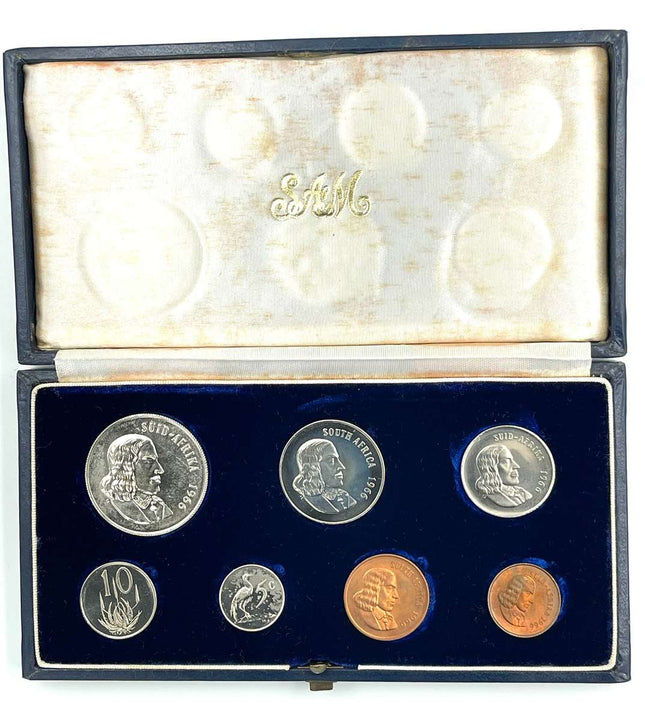 1966 South Africa Proof Coin Set in original mint box **Mintage ONLY 15000**