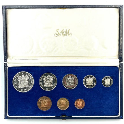 1971 South Africa Proof Coin Set in original mint box **Mintage ONLY 5000**