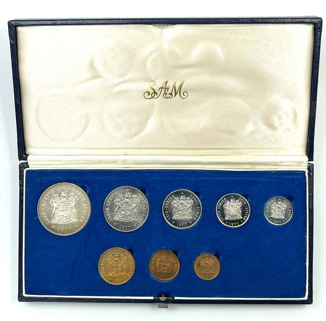 1977 South Africa Proof Coin Set in original mint box **Mintage ONLY 7000**