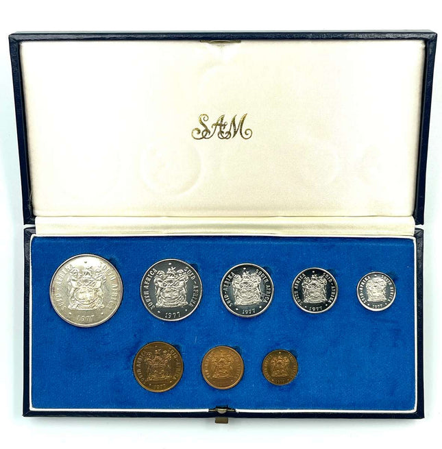 1977 South Africa Proof Coin Set in original mint box **Mintage ONLY 7000**