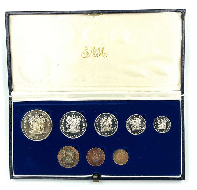 1981 South Africa Proof Coin Set in original mint box **Mintage ONLY 4000**