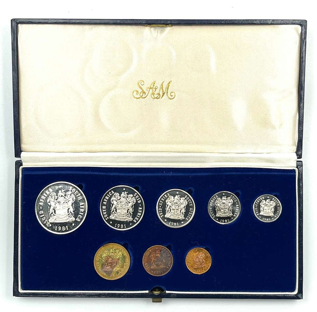 1981 South Africa Proof Coin Set in original mint box **Mintage ONLY 4000**