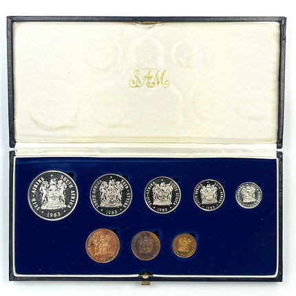 1983 South Africa Proof Coin Set in original mint box **Mintage ONLY 6835**
