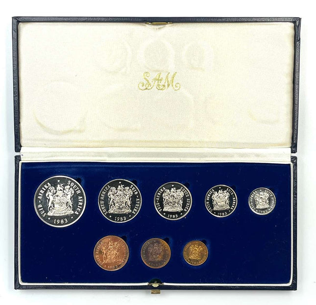 1983 South Africa Proof Coin Set in original mint box **Mintage ONLY 6835**