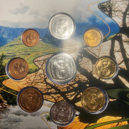 2002 South Africa (UNC) Uncirculated Mint Set * **Mintage ONLY 3,886**