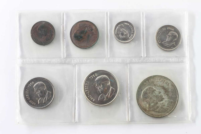 1968 Afrikaans Suid Africa (UNC) Uncirculated Mint Pack Set (Silver R1) * **Mintage ONLY 20,100**