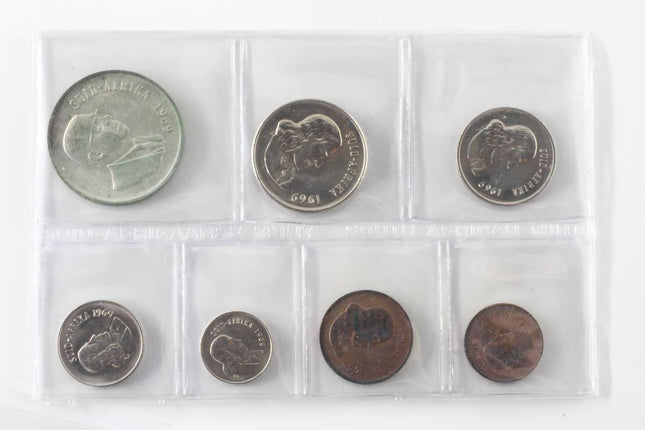 1969 Afrikaans Suid Africa (UNC) Uncirculated Mint Pack Set (Silver R1)* **Mintage ONLY 7,500**