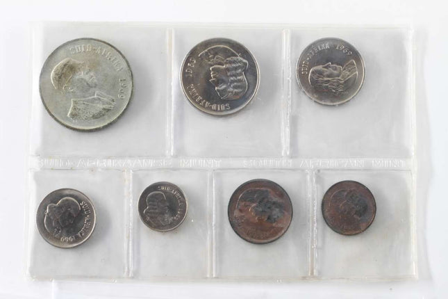 1969 Afrikaans Suid Africa (UNC) Uncirculated Mint Pack Set (Silver R1)* **Mintage ONLY 7,500**