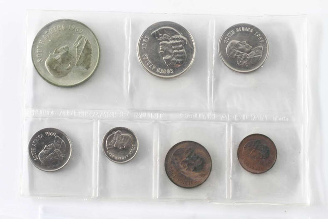 1969 English South Africa (UNC) Uncirculated Mint Pack Set (Silver R1) * **Mintage ONLY 7,500**