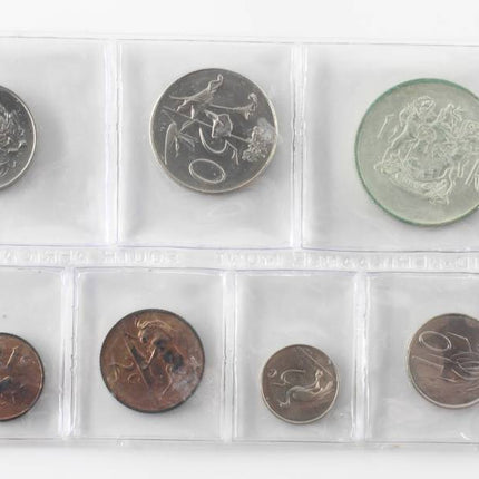 1969 English South Africa (UNC) Uncirculated Mint Pack Set (Silver R1) * **Mintage ONLY 7,500**