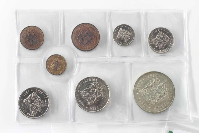 1970 South Africa (UNC) Uncirculated Mint Pack Set (Silver R1)* **Mintage ONLY 20,000**