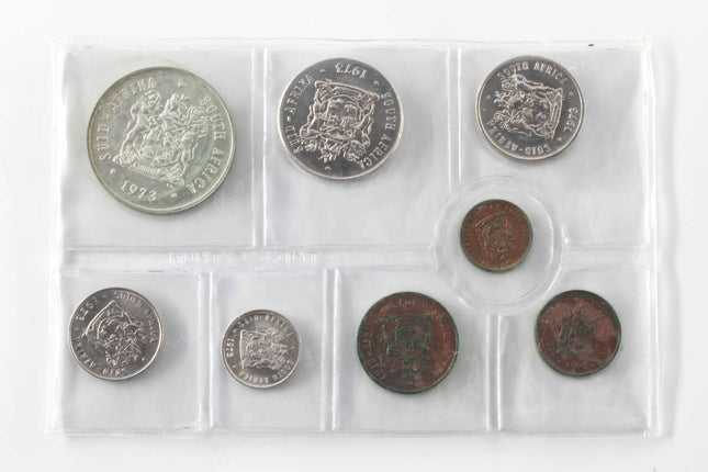 1973 South Africa (UNC) Uncirculated Mint Pack Set (Silver R1) * **Mintage ONLY 20,000**
