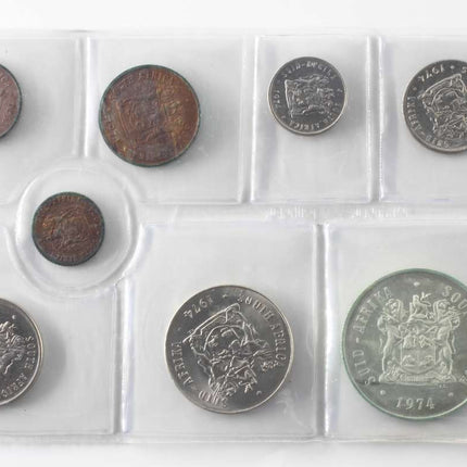 1974 South Africa (UNC) Uncirculated Mint Pack Set (Silver R1)* **Mintage ONLY 20,000**