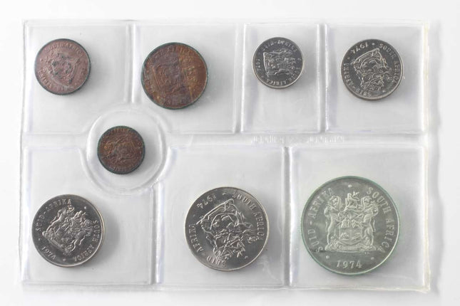 1974 South Africa (UNC) Uncirculated Mint Pack Set (Silver R1)* **Mintage ONLY 20,000**