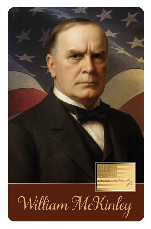 Harriet Anderson Stubbs Murphy Portrait of William McKinley Gold Coincard