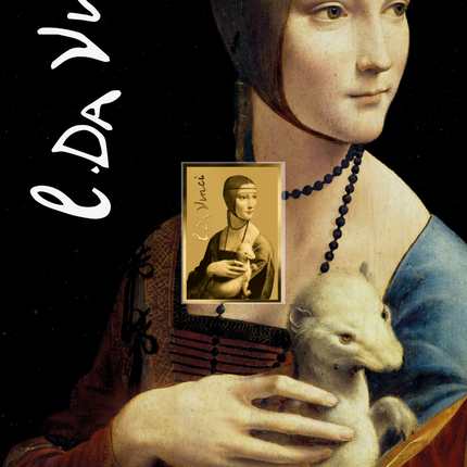 Leonardo da Vinci Artwork Lady with an Ermine Gold Coincard