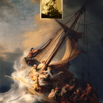 Rembrandt van Rijn Artwork The Storm on the Sea of Galilee Gold Coincard